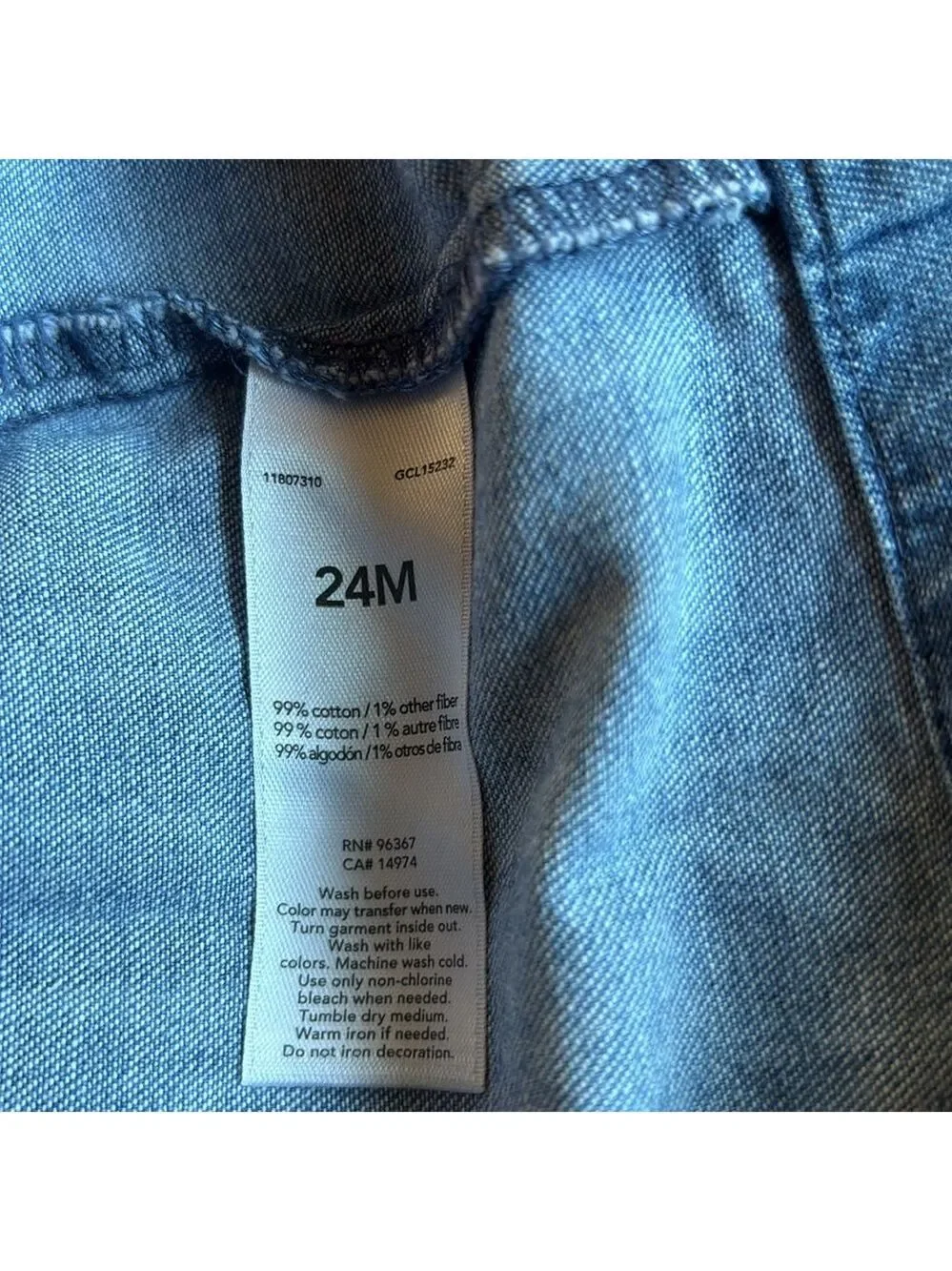 OshKosh B'gosh Blue Denim Dress 24M Button-Up (3 for $12 item)